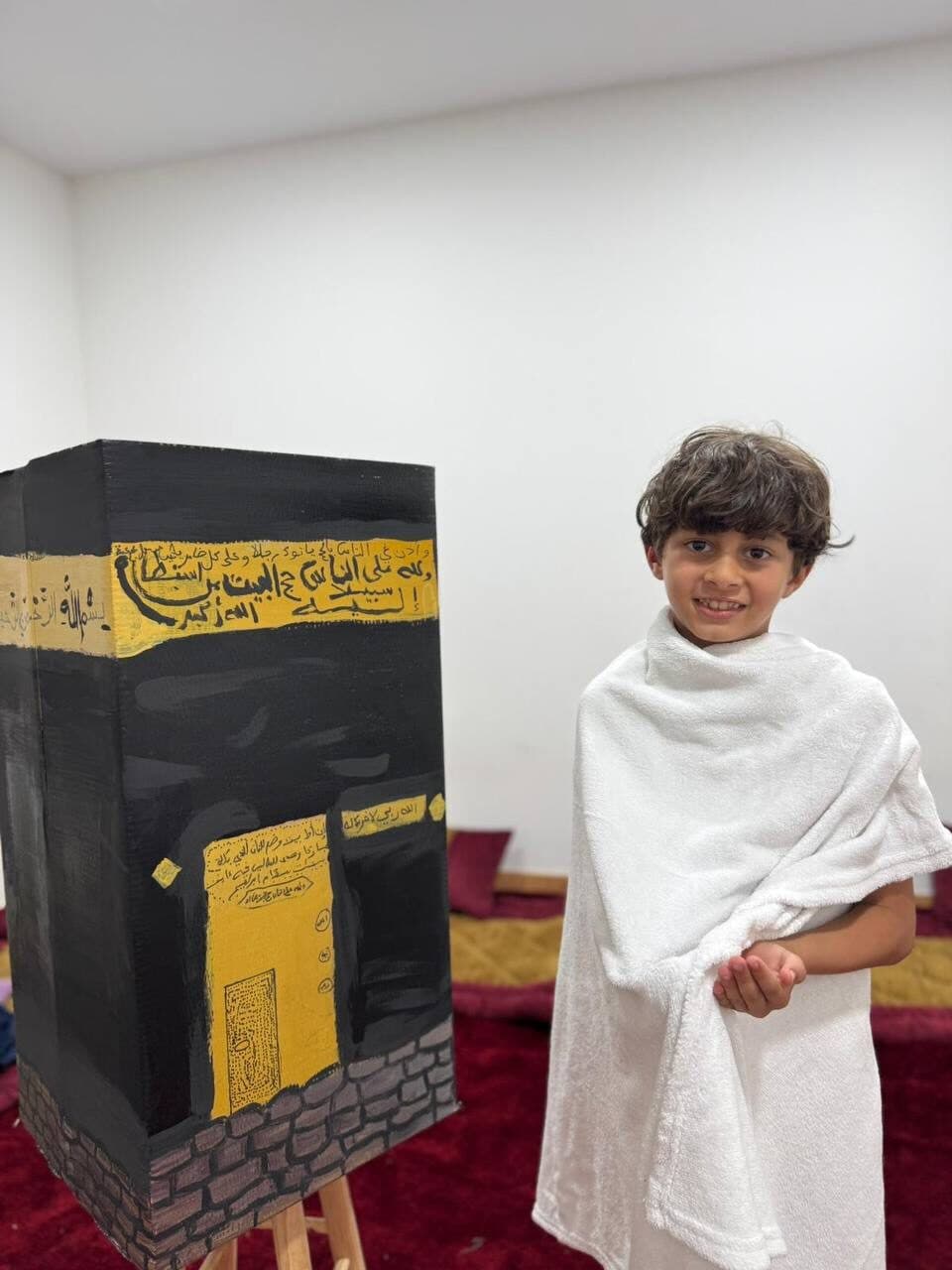 Student presenting Hajj project